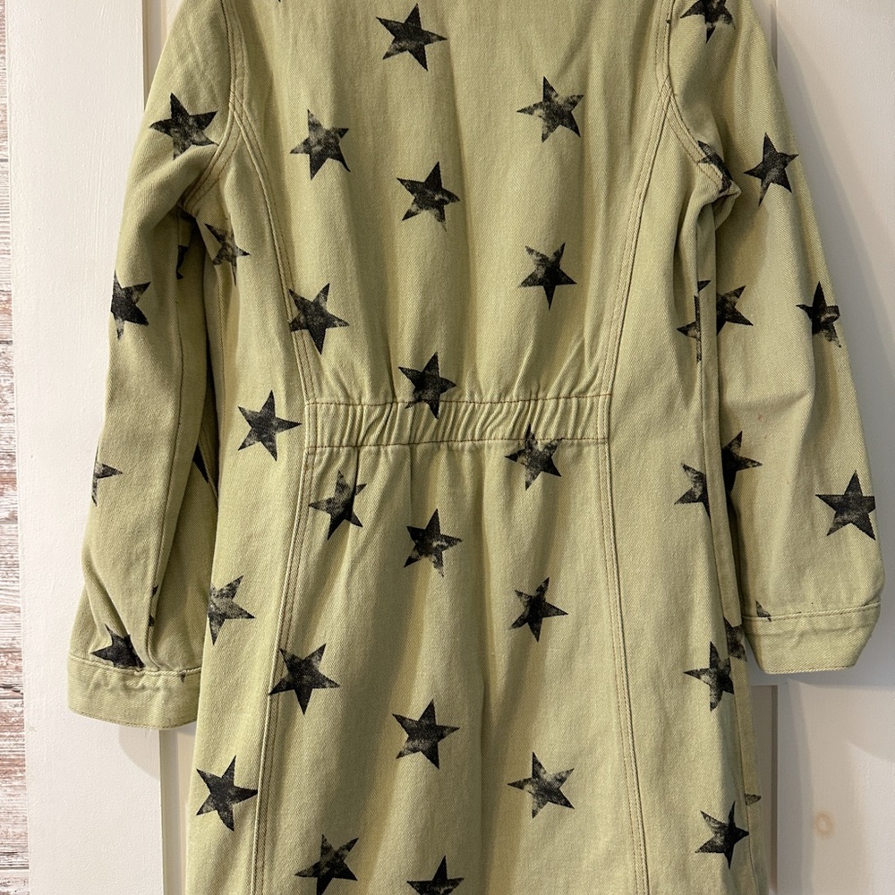 Star-Patterned Olive Jean Jacket - image 2